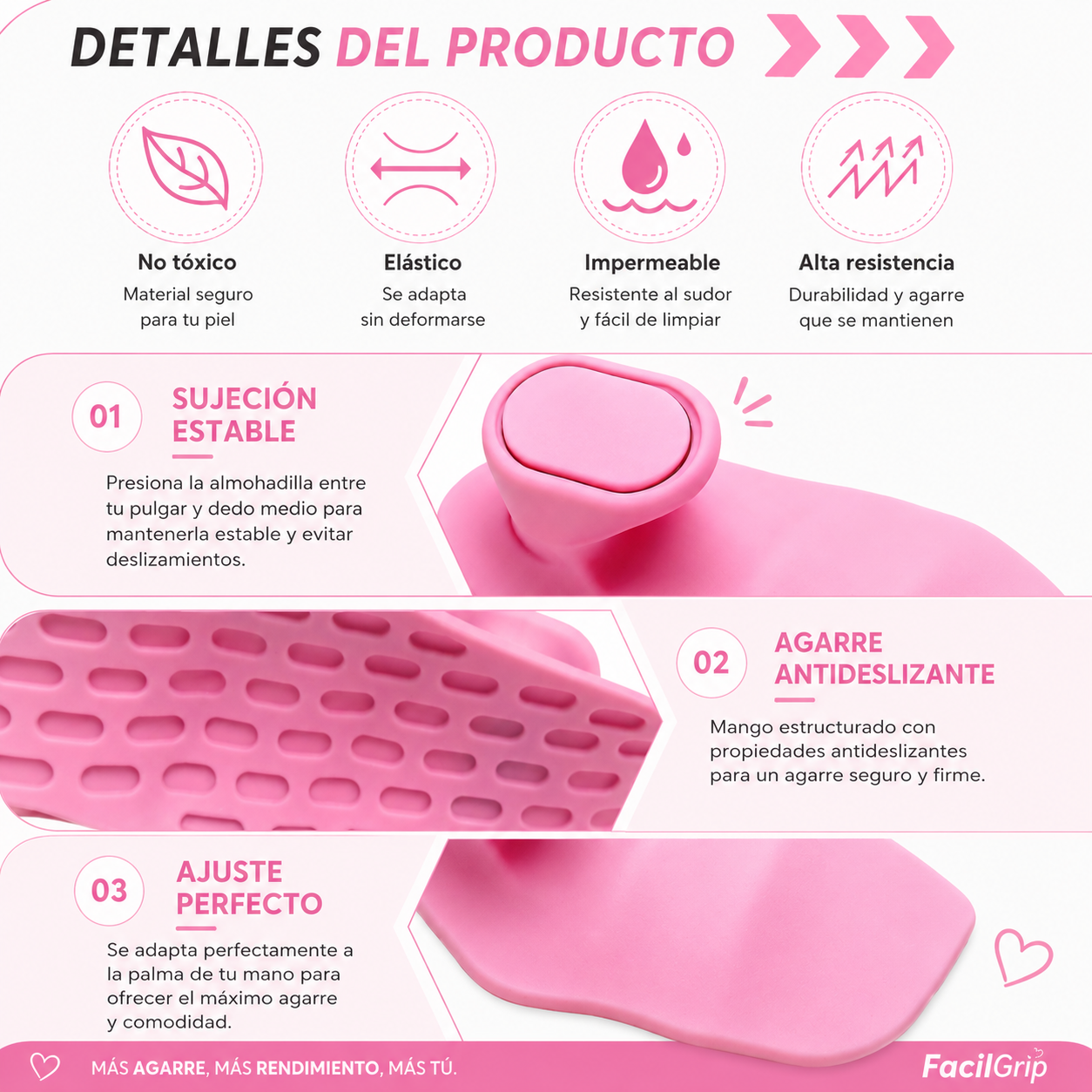 Agarre ergonómico para pesas